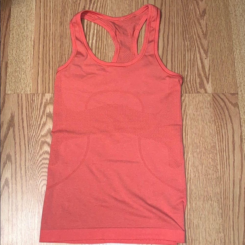 Orange lululemon tank top